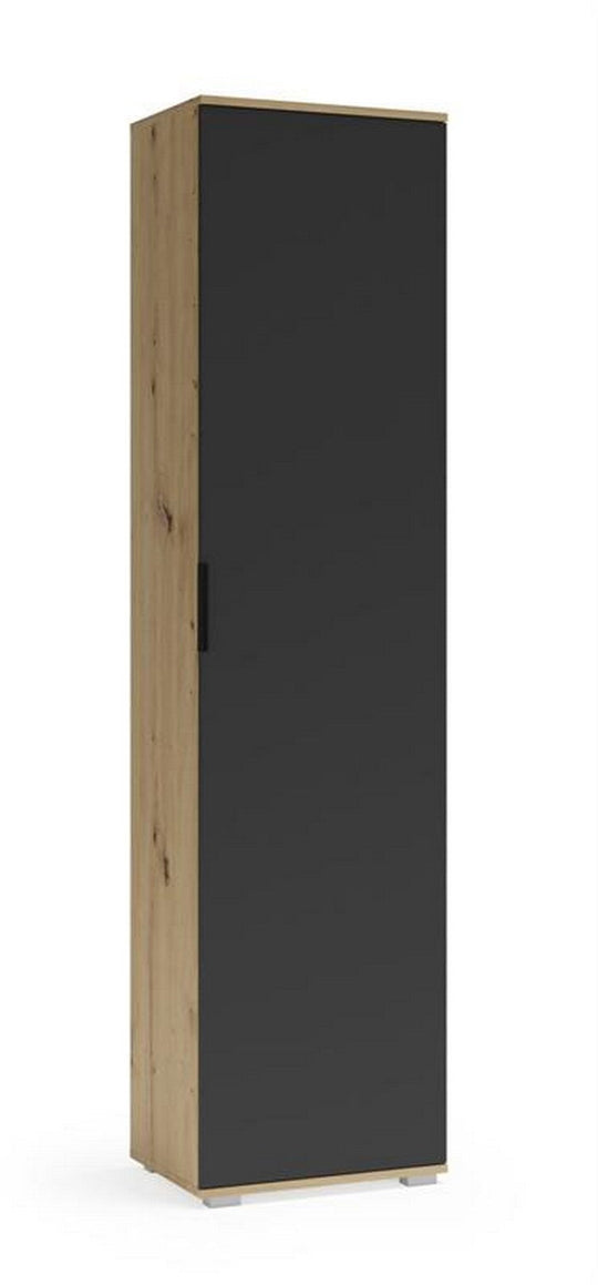 Dulap CLIF SL-50, stejar artisan/gri antracit, PAL laminat, cu o usa, 50x38x203 cm