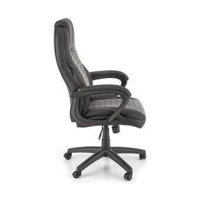 Scaun birou GANDALF, gri/negru, piele ecologica, 65x73x113 cm