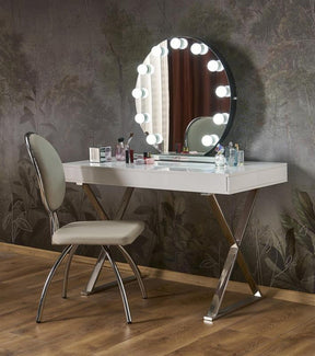 Oglinda TORANO, argintiu, cu iluminare LED, 70x70 cm