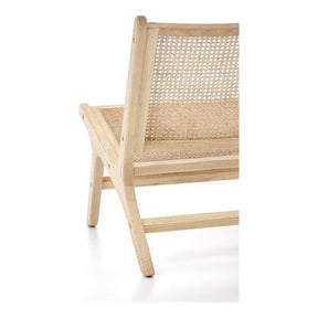 Scaun gradina FODEN 2, ratan natural/frasin, 65x82x74 cm
