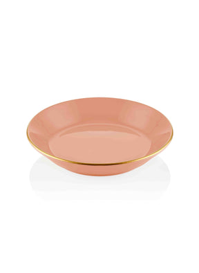 Set 6 farfurii BSC0017, roz, ceramica, 20x3 cm