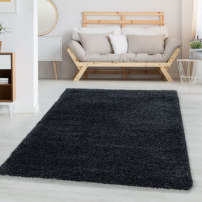 Covor 3500, 60x110 cm, forma dreptunghiulara, poliester, negru