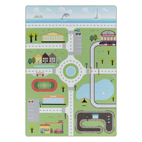 Covor PLAY, 100x150 cm, forma dreptunghiulara, material sintetic, verde, 2902