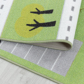 Covor PLAY, 100x150 cm, forma dreptunghiulara, material sintetic, verde, 2902