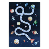 Covor PLAY, 120x170 cm, forma dreptunghiulara, material sintetic, albastru inchis, 2910