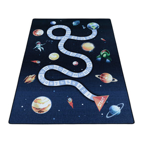 Covor PLAY, 120x170 cm, forma dreptunghiulara, material sintetic, albastru inchis, 2910