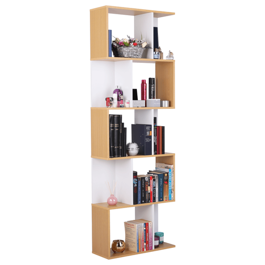 Biblioteca ERDEM NEW TYP 4, pin/alb, 60x24x180 cm