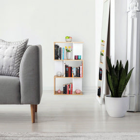 Biblioteca ERDEM NEW TYP 1, lemn pin/alb, 60x24x108 cm