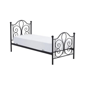 Pat PANAMA 90, negru, cadru metalic, 94x209x93 cm