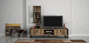 Set comoda TV si raft LOST, nuc deschis, PAL melaminat