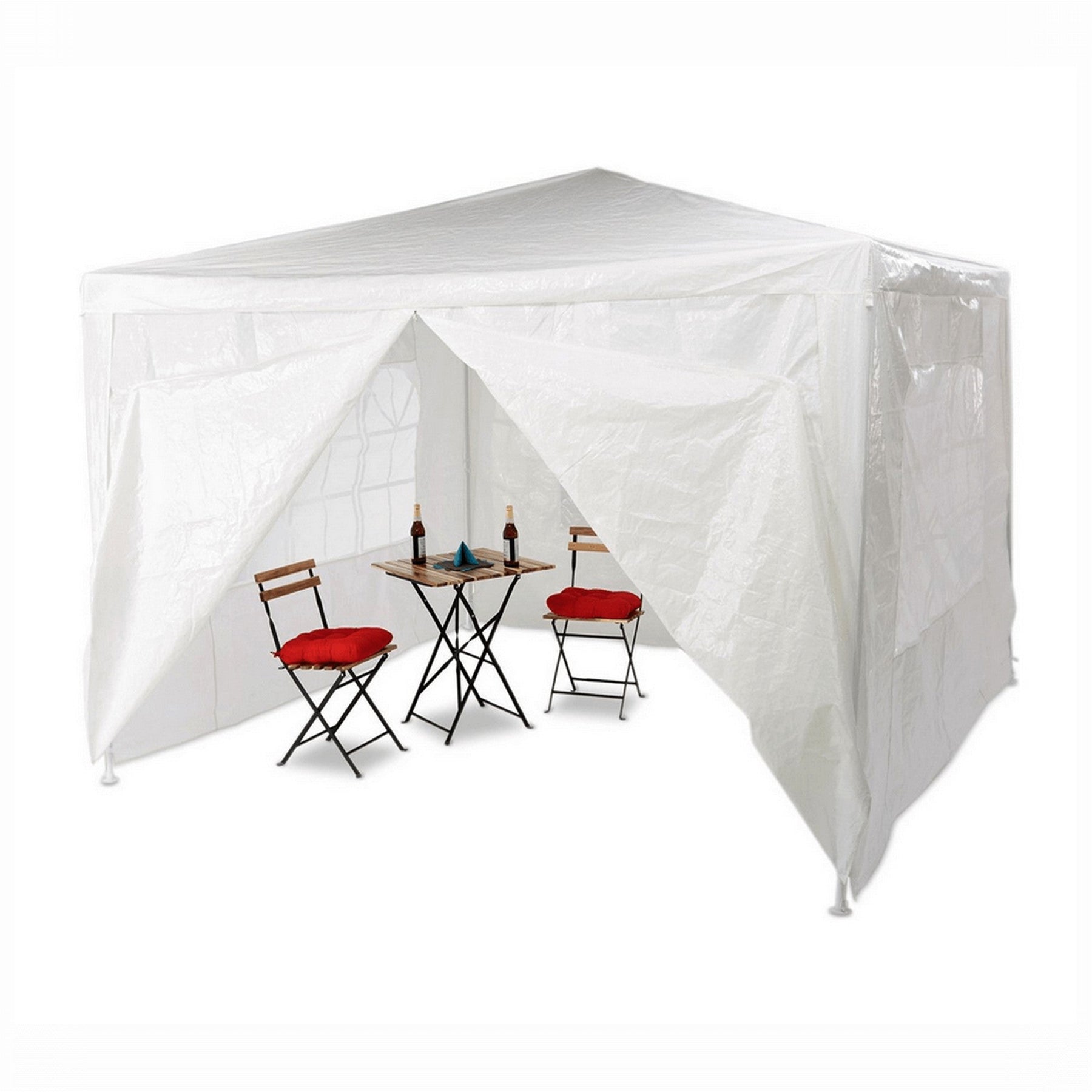 Cort de gradina TEKNO TYP 1, polietilena, alb, 300x300x245 cm