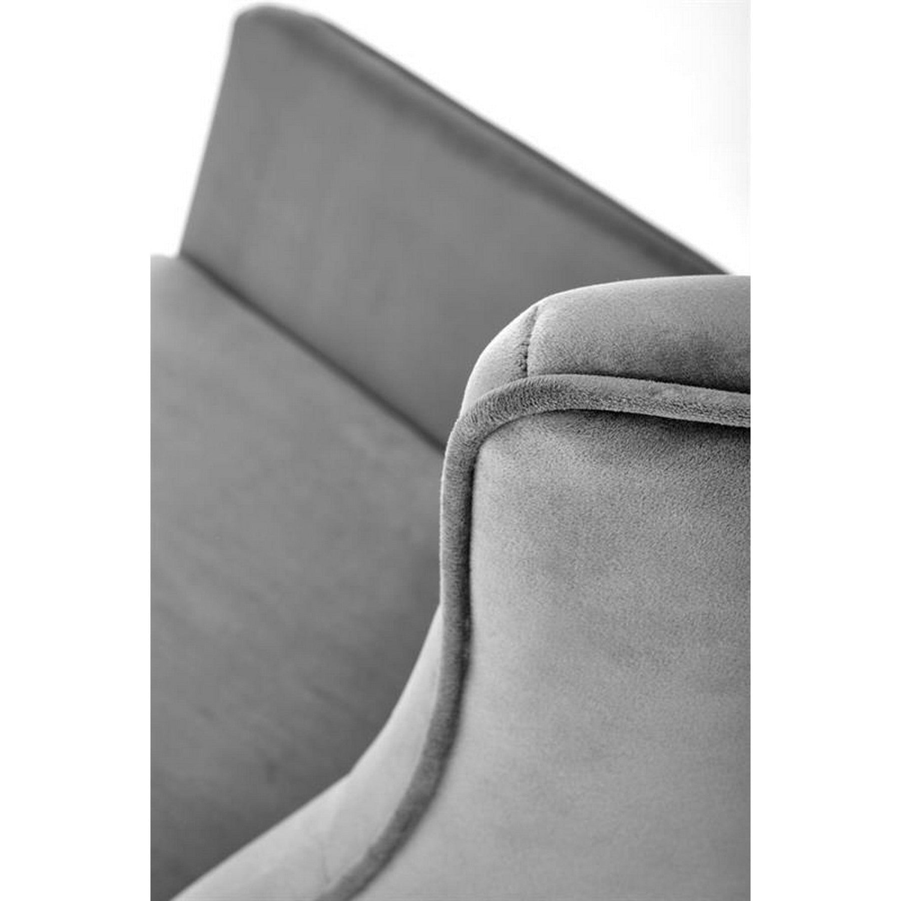 Fotoliu BAZALTO, gri/negru, stofa catifelata, 70x90x92 cm