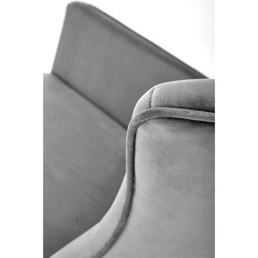 Fotoliu BAZALTO, gri/negru, stofa catifelata, 70x90x92 cm