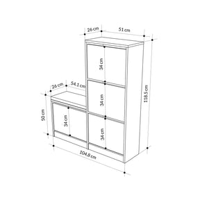 dulap de incaltaminte dude oak 779hms4116