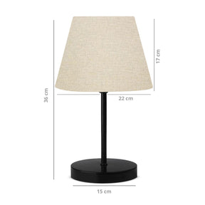 Veioza AYD-2569, bej/negru, PVC/metal, 22x36 cm