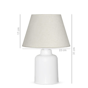 Veioza AYD-2648, bej/alb, PVC/plastic, 22x31 cm