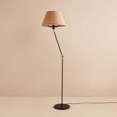 Lampadar AYD-3480, crem/negru, PVC/metal, 20x38x200 cm
