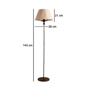 Lampadar AYD-3485, crem/negru, PVC/metal, 21x38x143 cm