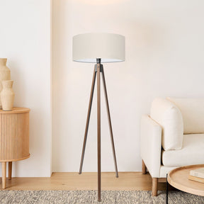 Lampadar AYD-3685, crem, material textil/metal, 21x38x140 cm