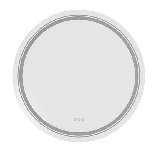 Oglinda baie DOVER, argintiu, 80x80 cm