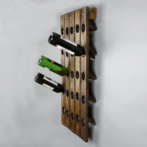 Suport sticle vin ICKI006, nuc, lemn, 45x8x85 cm
