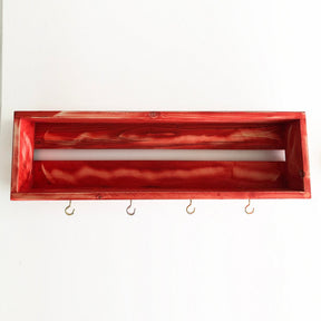 Raft RAF212, rosu, lemn, 70x10x21 cm