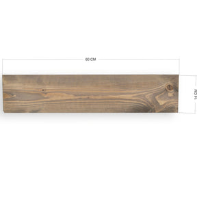 Polita LAM017, nuc, lemn, 60x14x7 cm