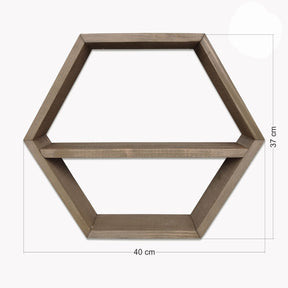 Set 6 rafturi RAF109, nuc, lemn de molid, 40x10x37 cm