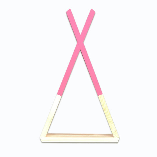 Raft perete Raf142, roz/stejar natural, lemn, 25x6x42 cm