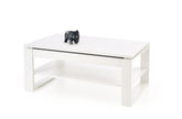 Masuta cafea BETTY, alb, PAL laminat, 120x65/92x50/72 cm