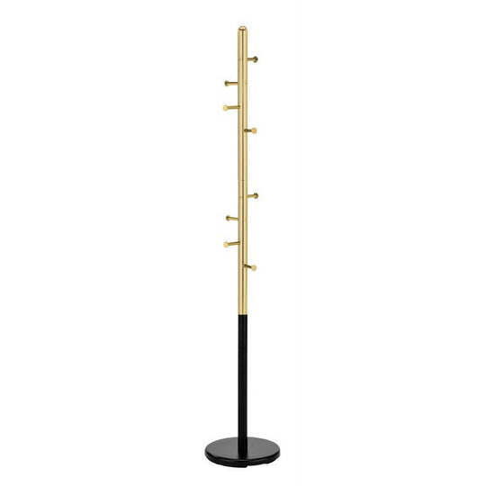 Cuier W68, negru/auriu, metal, 30x172 cm