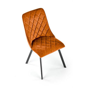 Scaun K450, scortisoara/negru, stofa catifelata/metal, 44x58x85 cm