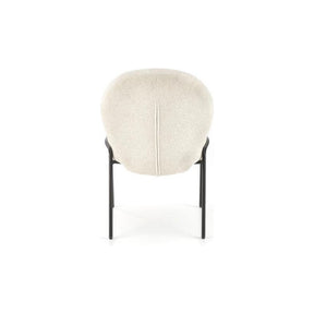 Scaun tapitat K507, crem, stofa, 55x71x87 cm