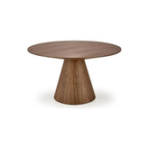 Masa rotunda HENDERSON, nuc,  furnir natural, 138x78 cm