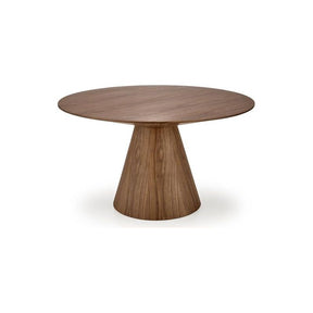 Masa rotunda HENDERSON, nuc,  furnir natural, 138x78 cm