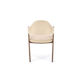 Scaun tapitat K344, bej, stofa, 51x57x82 cm