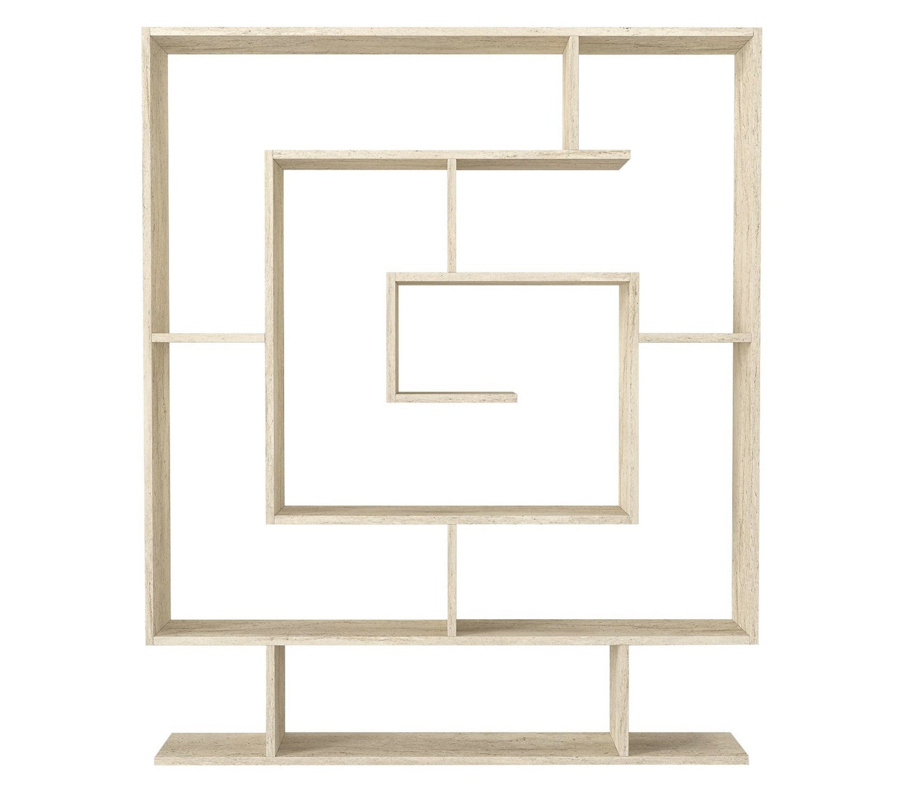Biblioteca SARMASIK, PAL melaminat, efect de piatră travertin, 125×22×150 cm