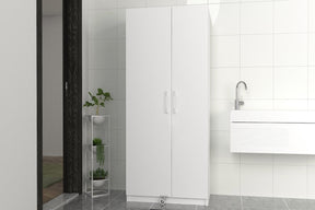 Dulap baie ODEON V2, alb, PAL, cu 2 usi, 76x44x180 cm
