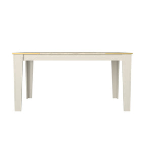 Masa VEYRON, crem/bej cu efect de marmura, PAL melaminat, 145x85x76 cm