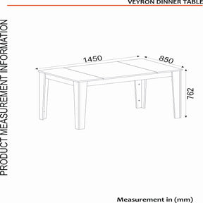 Masa VEYRON, crem/bej cu efect de marmura, PAL melaminat, 145x85x76 cm