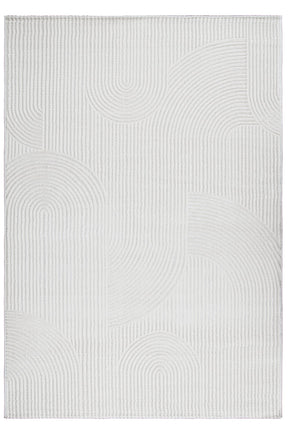 Covor MODA, 80x150 cm, forma dreptunghiulara, poliester, alb, 1100