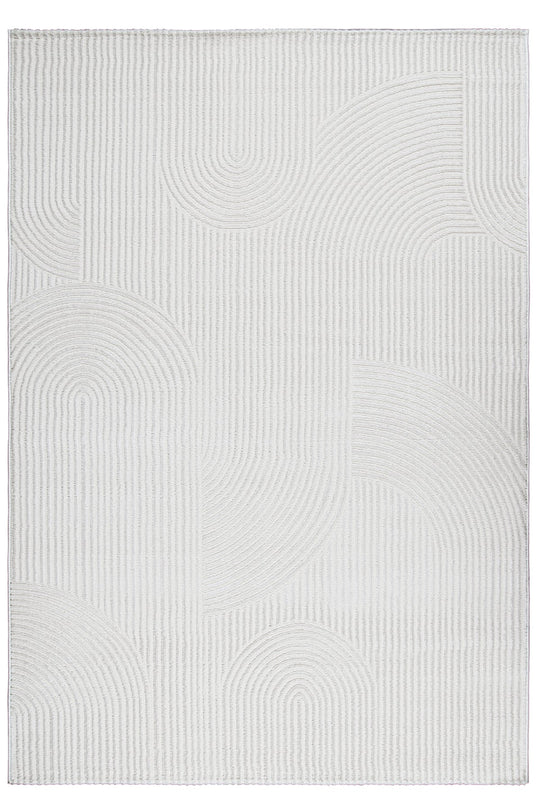 Covor MODA, 80x150 cm, forma dreptunghiulara, poliester, alb, 1100