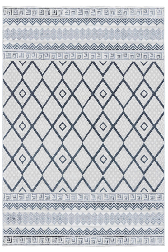 Covor MODA, 40x60 cm, forma dreptunghiulara, poliester, crem/gri, 1540