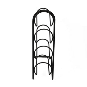 Suport sticla vin HOPE, negru, metal, 22x11x46 cm