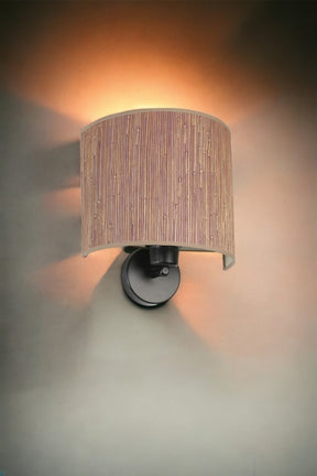 Aplica BAMBU 04, maro/negru, lemn/metal, 25x25x20 cm