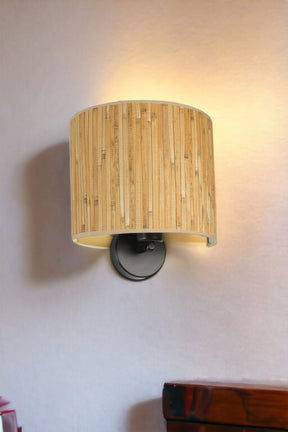 Aplica BAMBU 07, stejar, lemn/metal, 25x25x20 cm