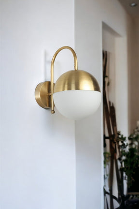 Aplica 846STL4120, auriu/alb, metal, 15x26x24 cm