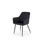 Scaun K558, negru, stofa catifelata/metal, 59x60x86 cm