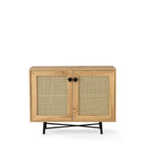 Comoda TARSUS, stejar/negru, PAL melaminat, 100x40x77 cm