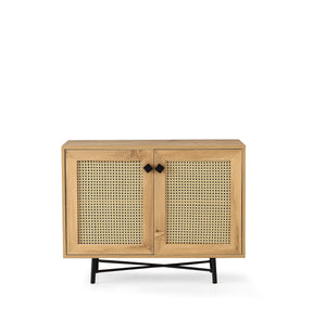 Comoda TARSUS, stejar/negru, PAL melaminat, 100x40x77 cm